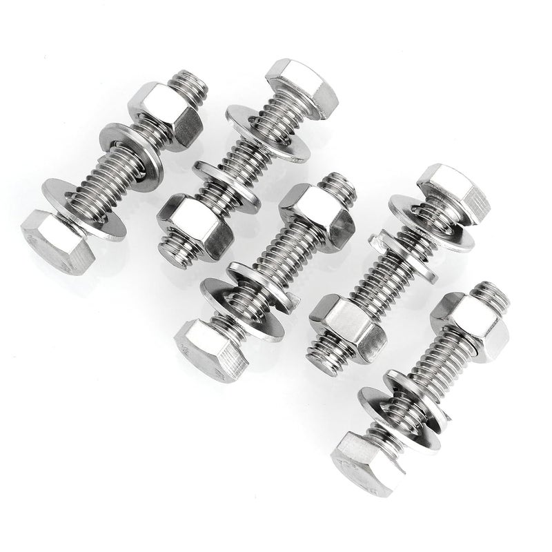 MYWISH (20 Sets) 5/16-18x1-1/2 Hex Head Stainless Steel Bolts and Nuts with Flat & Lock Washers, 304 Stainless Steel 18-8, Fully Threaded, 5/16 Bolt - Image 5